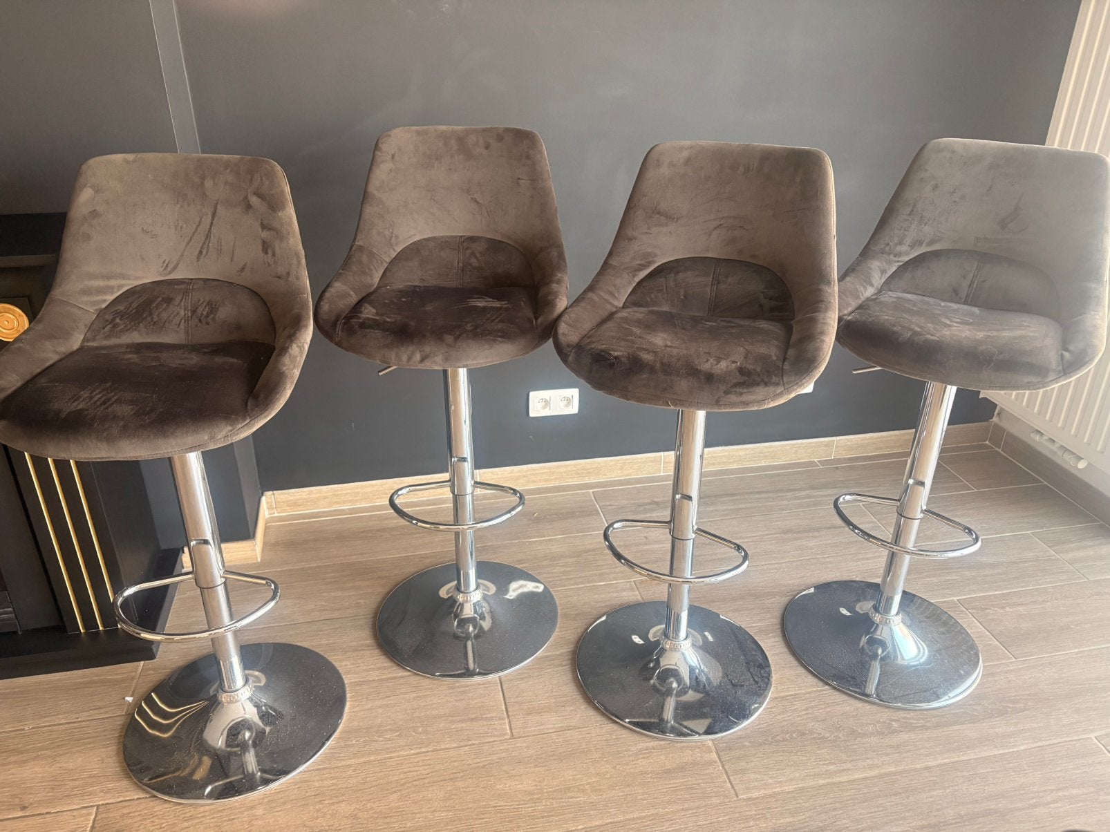 Lot de 4 tabourets bistrot, 4 tabourets, Enlèvement, Comme neuf