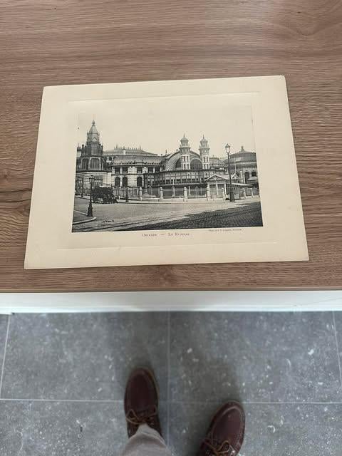 oude foto Ostende le kursaal photo Jumpertz Bruxelles, Foto, Nieuw, Ophalen of Verzenden, Gebouw