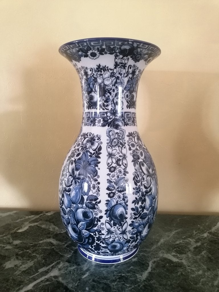 Vase vintage delfia 36cm, Antiquités & Art, Enlèvement