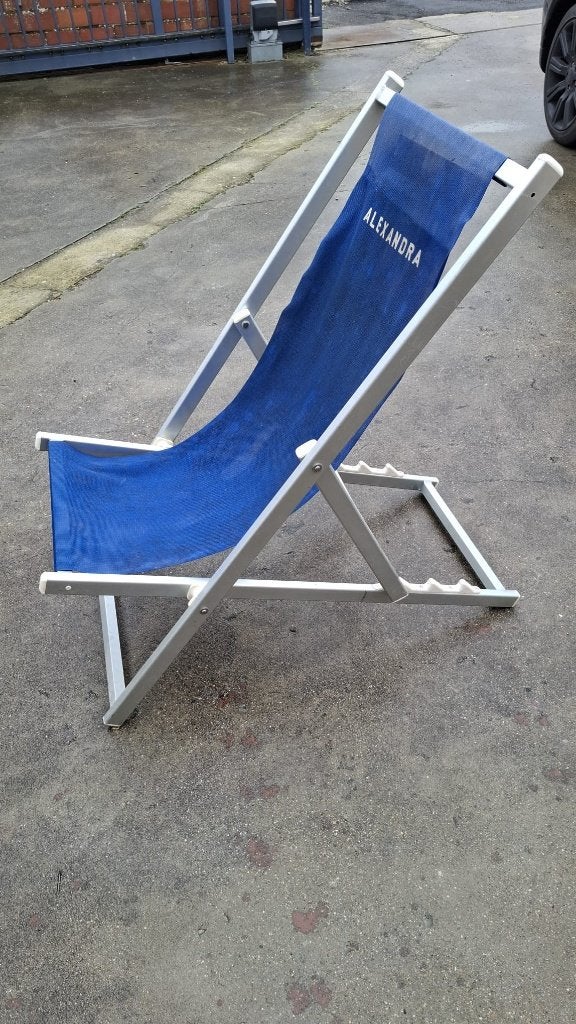 35 strandstoelen, Enlèvement, Comme neuf, Aluminium, Pliant