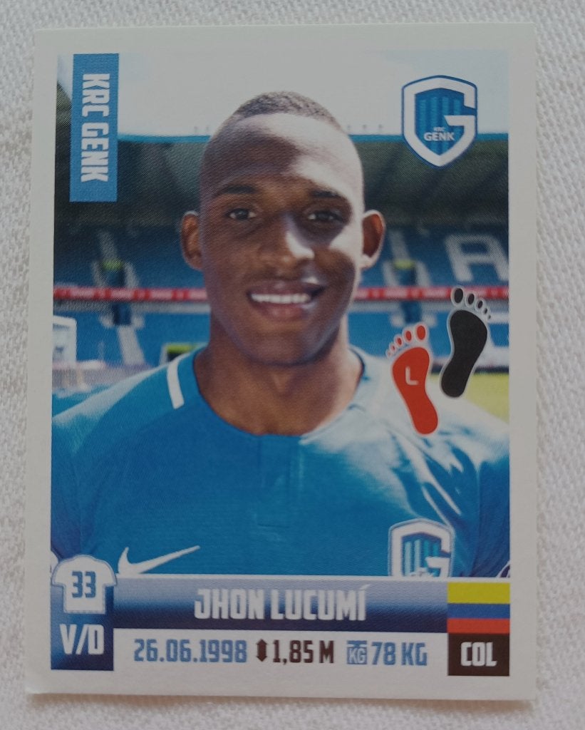 Autocollant Jhon Lucumí (rookie) - Pro League 2018-2019, Enlèvement ou Envoi, Comme neuf, Autocollant