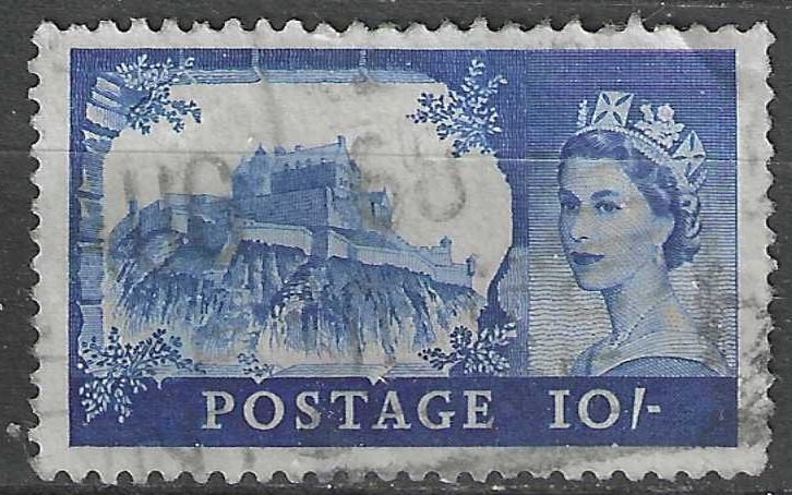 Grande-Bretagne 1959 - Yvert 353 - Château d'Édimbourg (ST), Envoi, Affranchi