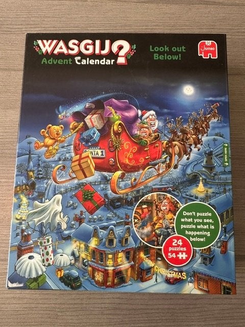 Wasgij Adventkalender (nr2518a), Hobby & Loisirs créatifs, Enlèvement ou Envoi, Moins de 500 pièces, Utilisé, Puzzle