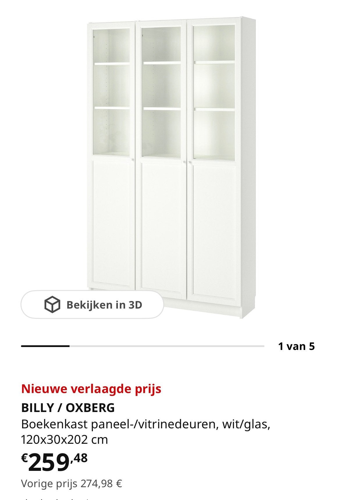 Armoire Billy Oxberg, 25 à 50 cm, Comme neuf, 100 à 150 cm, Enlèvement