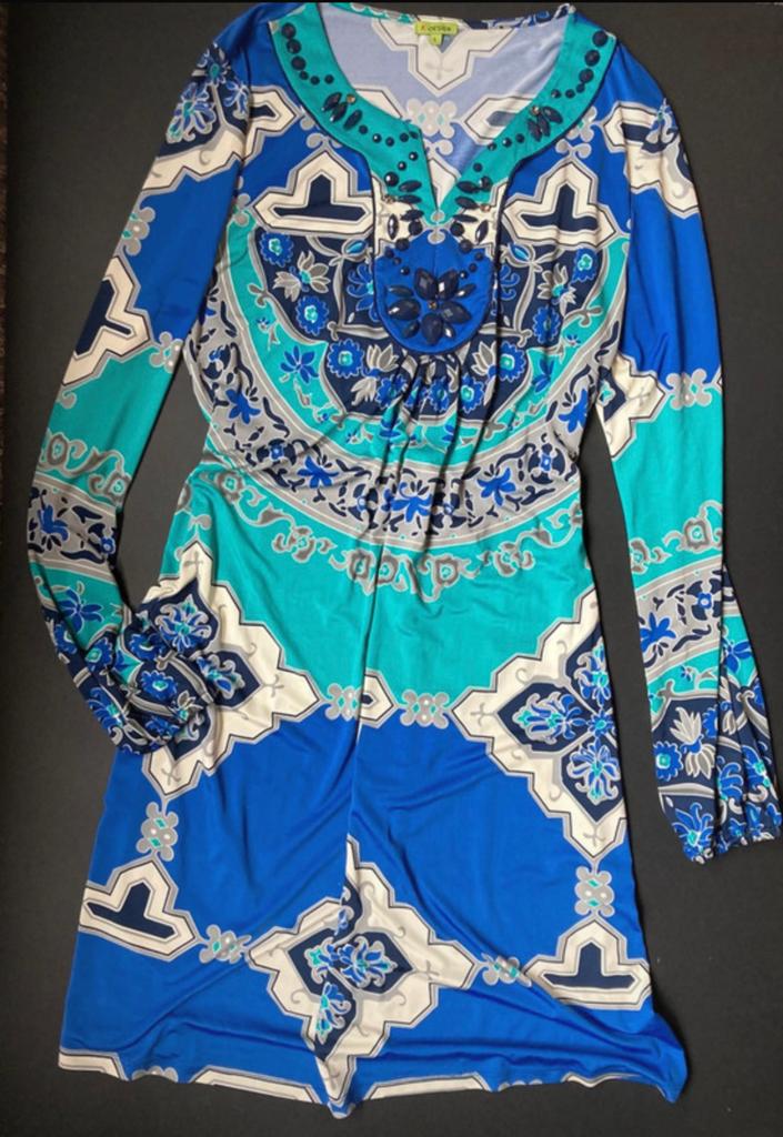 K-design jurk maat large nieuw, Kleding | Dames, Jurken, Blauw, Maat 42/44 (L), Nieuw, Ophalen of Verzenden