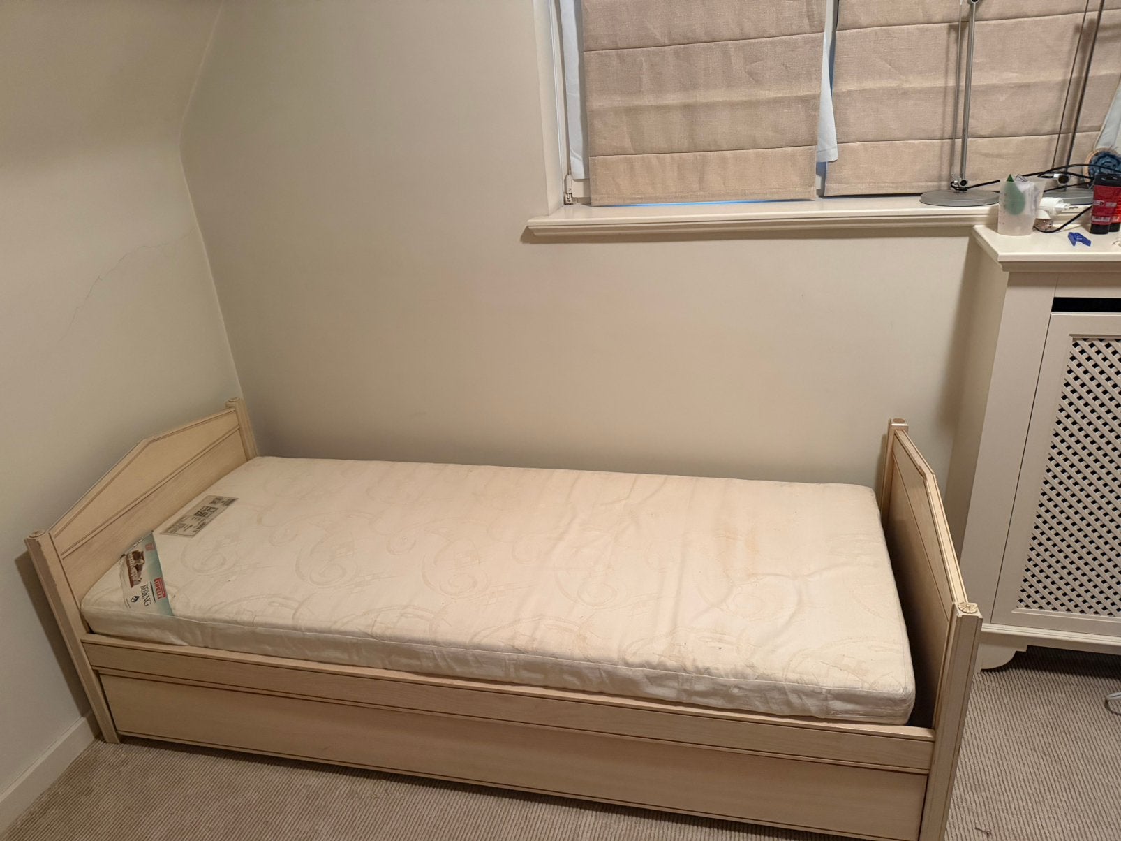 Bed met onderschuifbed, Ophalen, Gebruikt, Tweepersoons, 200 cm