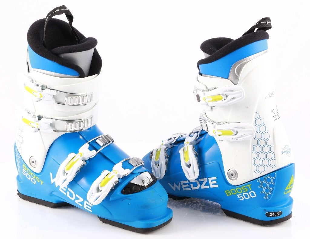 31; 32 EU kinderskischoenen WEDZE BOOST 500, blue/white, Sport en Fitness, Overige merken, Gebruikt, Verzenden, Schoenen