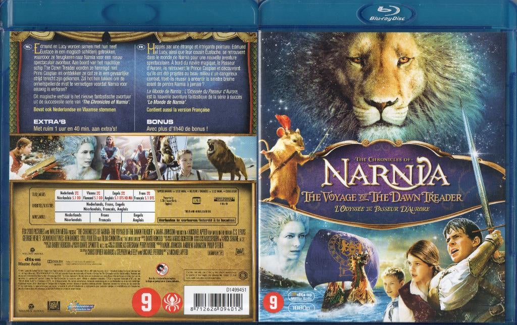 chronicles of narnia chapter 3 (blu-ray) nieuw, Ophalen of Verzenden, Zo goed als nieuw, Science Fiction en Fantasy