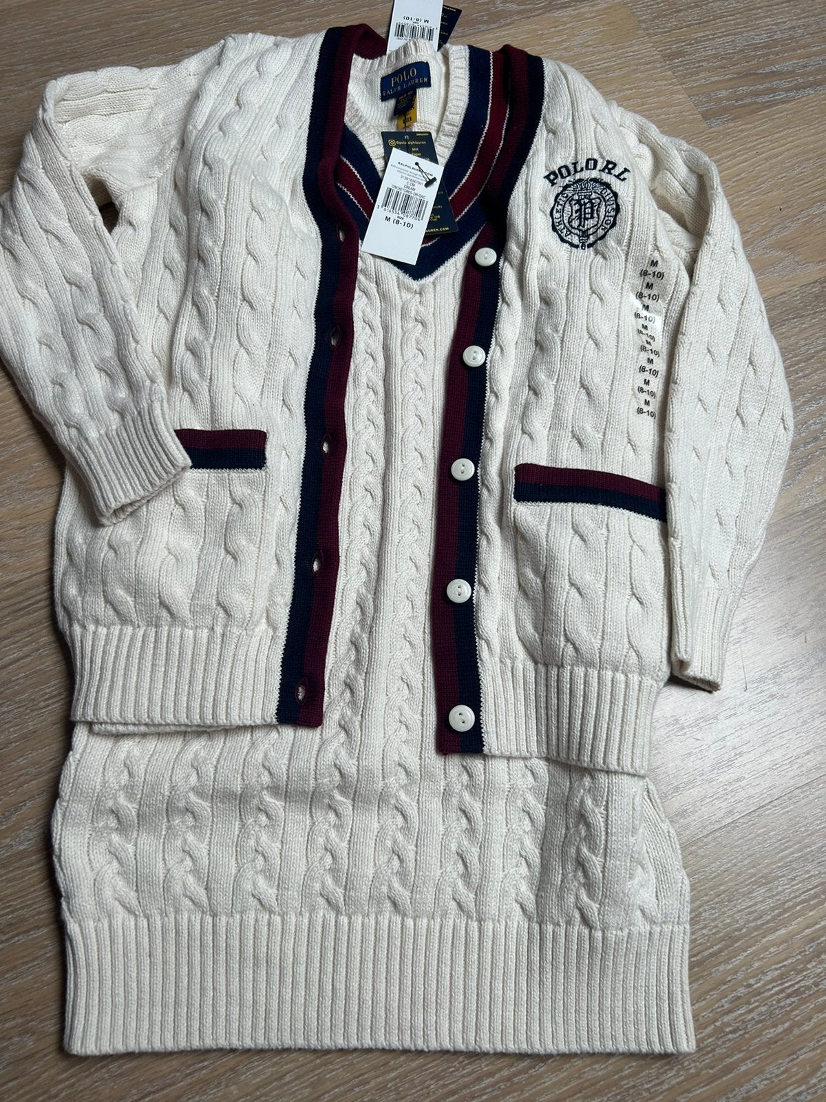 Ralph lauren winterjurk en cardigan 8/10 j, Kinderen en Baby's, Verzenden, Zo goed als nieuw