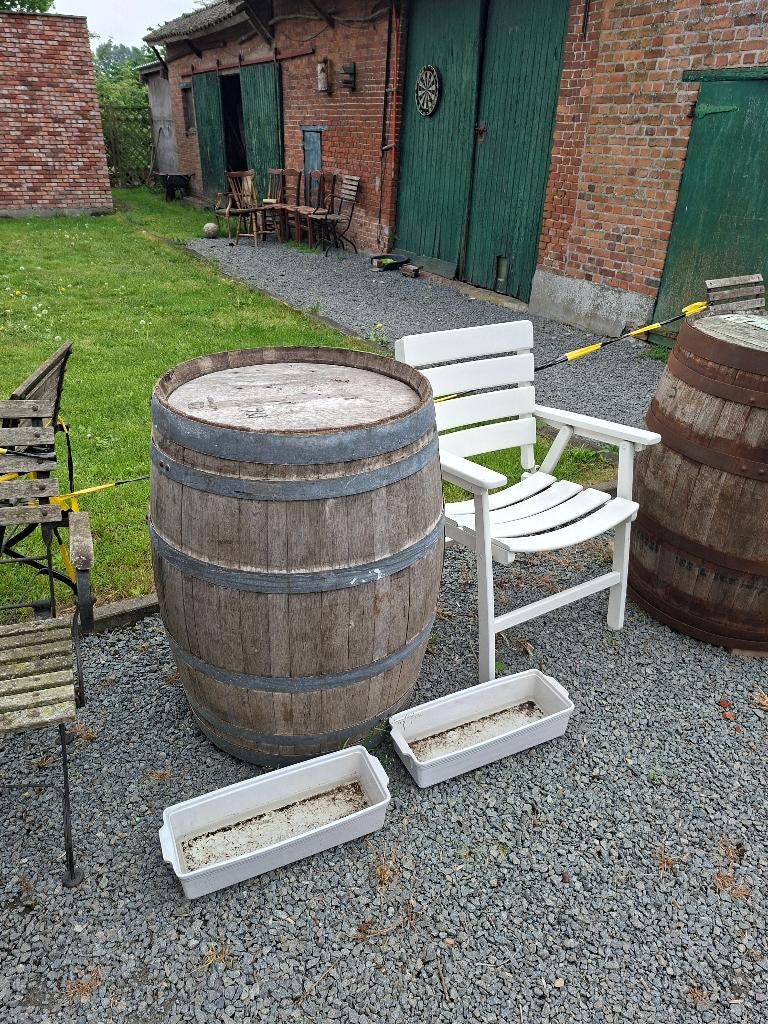 eikenhouten wiskyvat, Tuin en Terras, Overige Tuin en Terras, Gebruikt, Ophalen