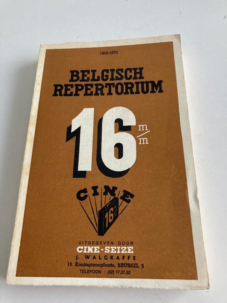 " Belgisch repertorium CINE 16 M/M " 1969/1970 J. Walgraffe, Gelezen, Ophalen of Verzenden, Vakgebied of Filmindustrie, J. Walgraffe