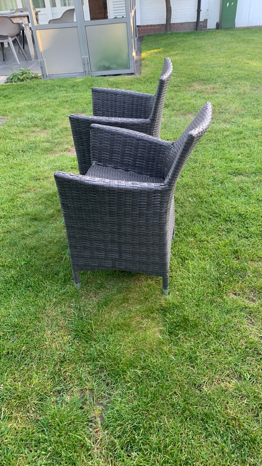 Rieten tuinstoelen, Ophalen of Verzenden, Zo goed als nieuw