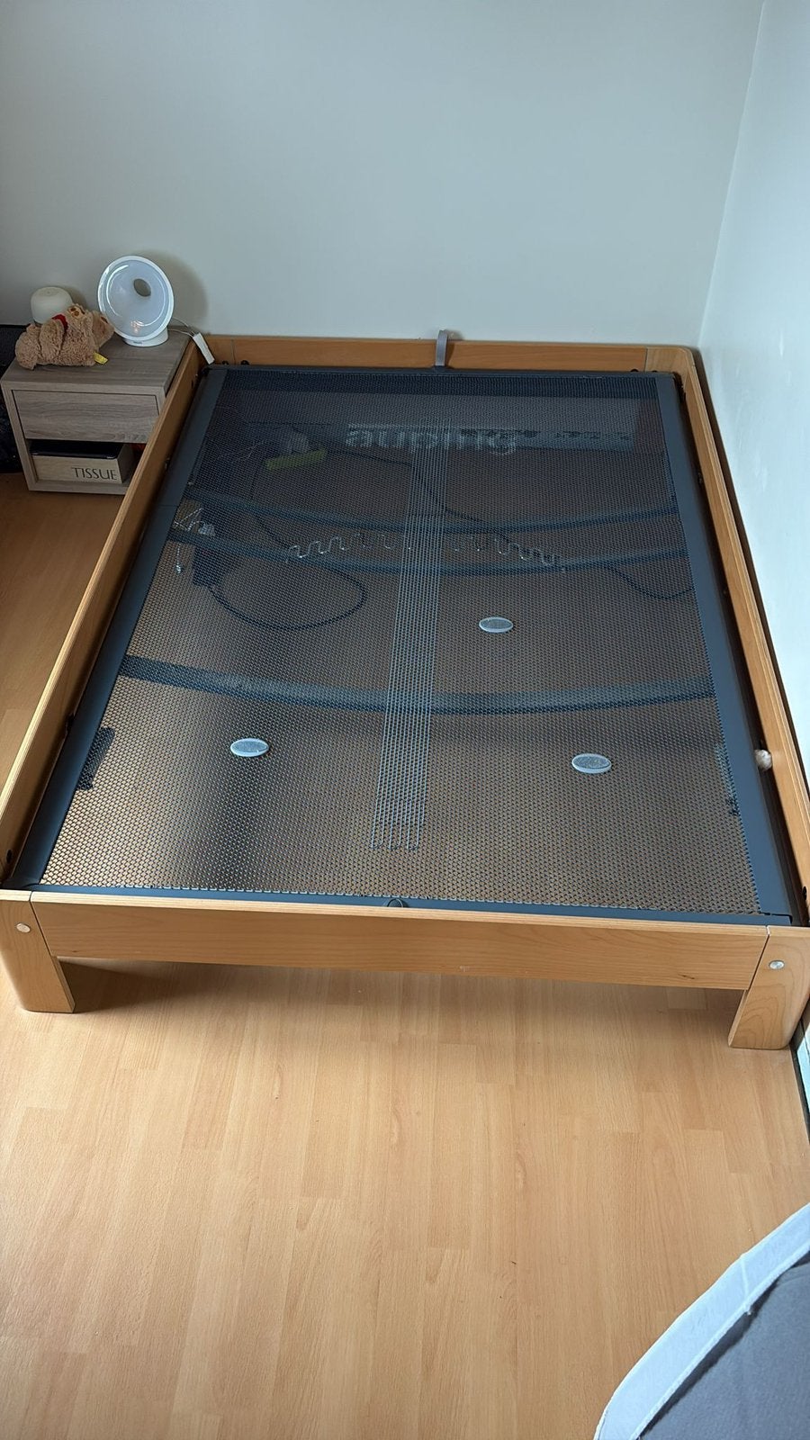 Auping bed, Ophalen, Bruin, Tweepersoons, 140 cm