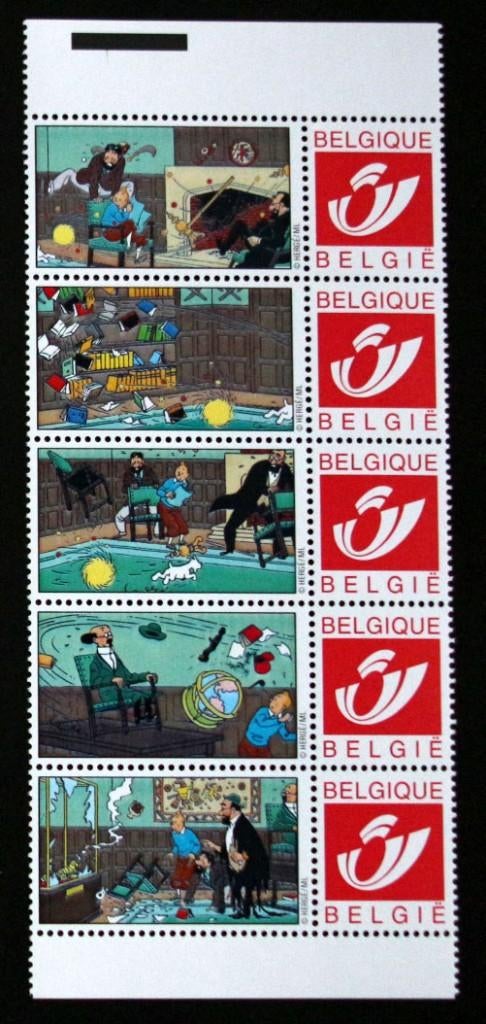 Belgie duostamp Kuifje Tintin Hergé 7 boules cristal MNH New, Envoi, Non oblitéré