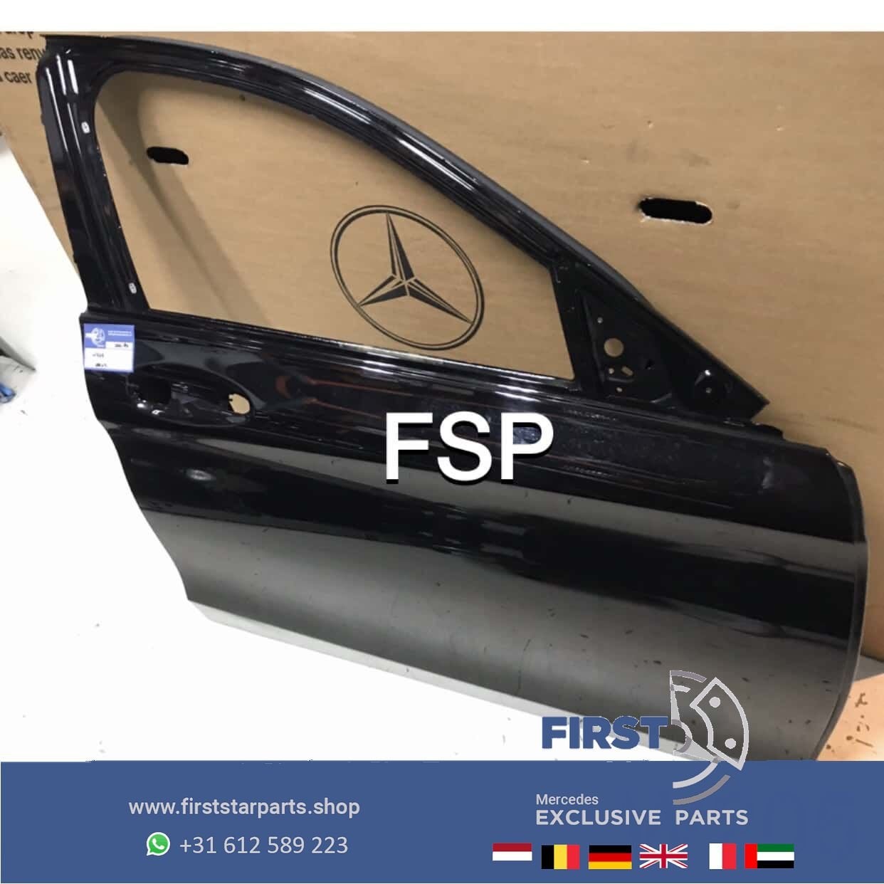 W205 DEUR RECHTS VOOR Mercedes C Klasse ZWART WIT GRIJS PORT, Gebruikt, -, Deur, Ophalen of Verzenden