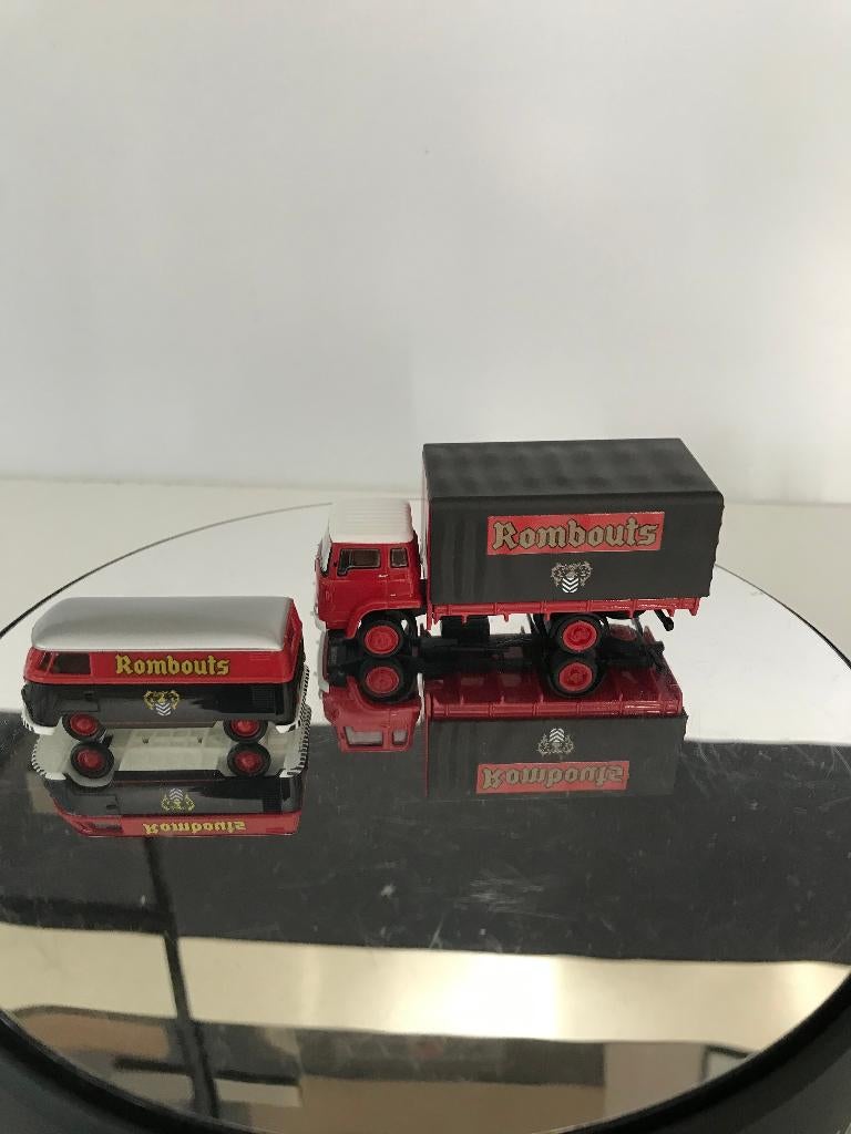 BREKINA - ROMBOUTS - CAMION BEDFORD + VW T1 - 1:87, Hobby & Loisirs créatifs, Envoi, Neuf, Bus ou Camion, Brekina