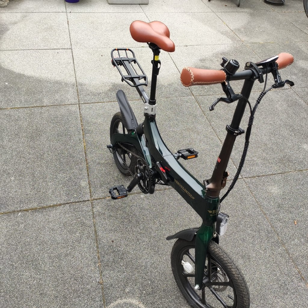 elektrische vouwfiets Bron & Bryde, 14 tot 16 inch, Versnellingen, Zo goed als nieuw, Totaal opvouwbaar