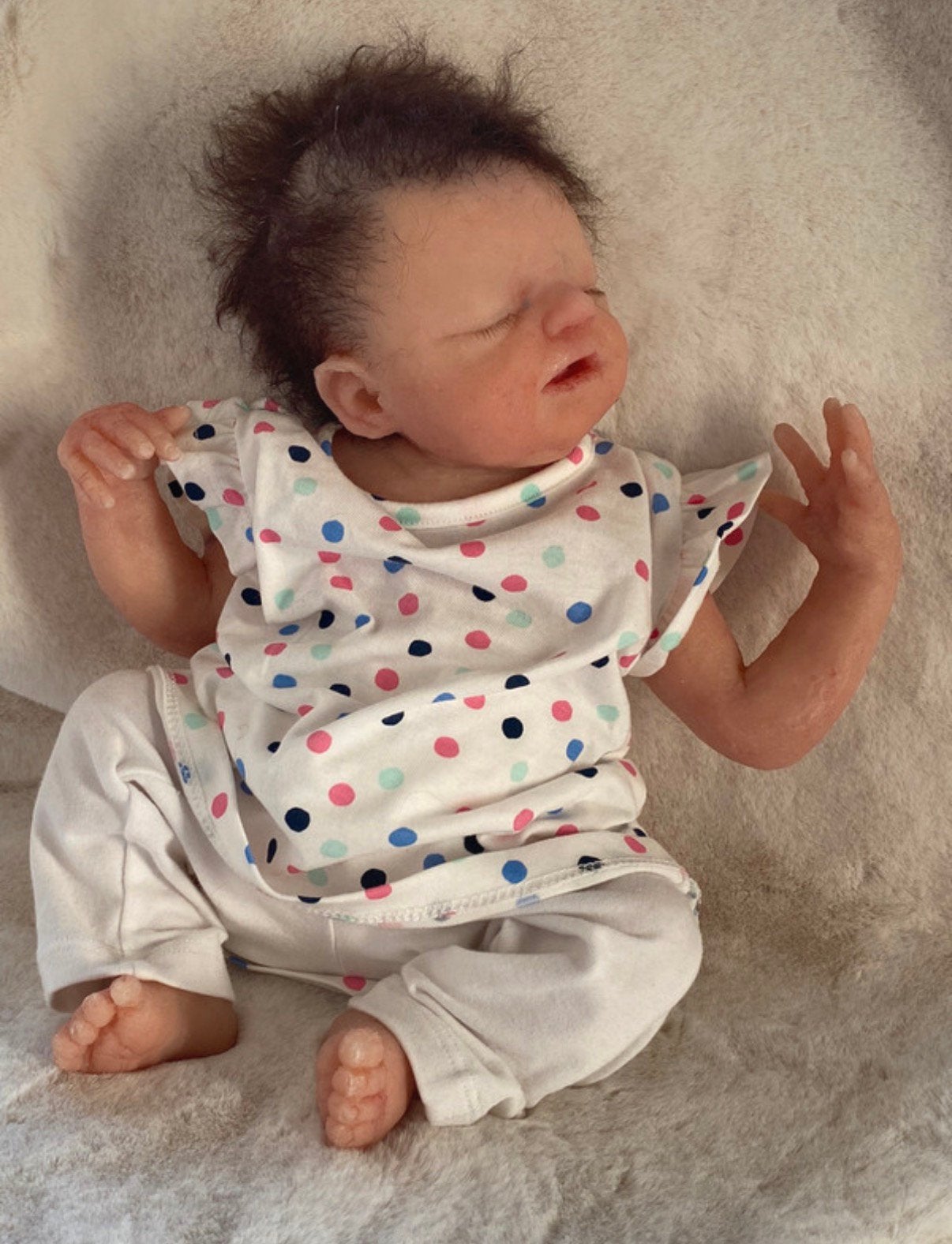 Volledig Siliconen Reborn Baby, Ophalen, Zo goed als nieuw, Pop
