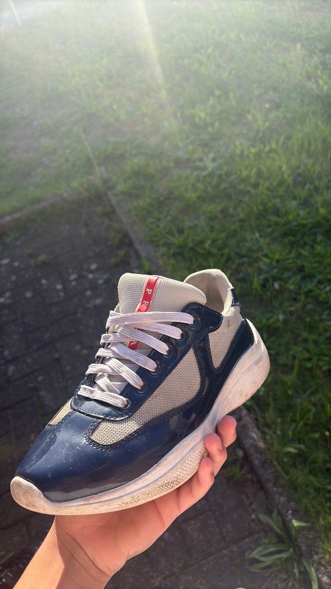 Prada cups dark blue, Ophalen, Blauw, Zo goed als nieuw, Sneakers