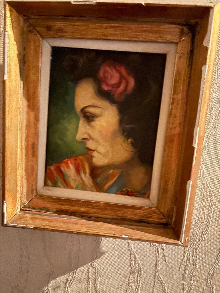 Schilderij dame met lijst, Antiek en Kunst, Ophalen, Klassiek, Portret of Personen