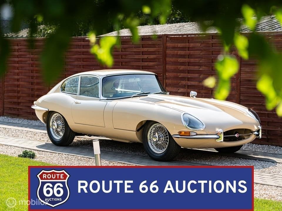 Jaguar E-Type Series 1 | 1966 | Route 66 Auctions, Auto's, Zwart, Bedrijf, Handgeschakeld, Overige carrosserie