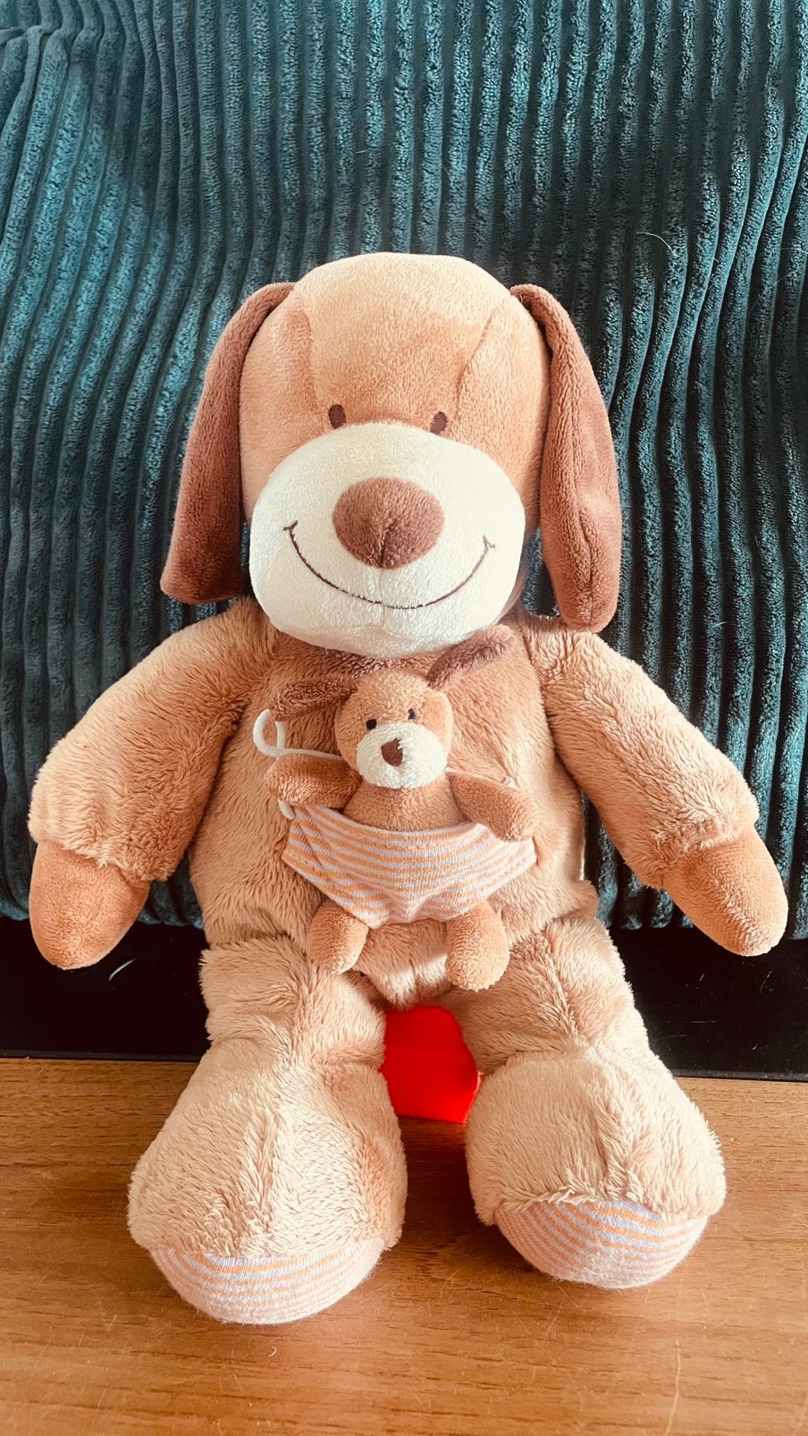 Doudou Chien et son bébé. Nicotoy, Enfants & Bébés, Brun, Chien, Comme neuf, Nicotoy