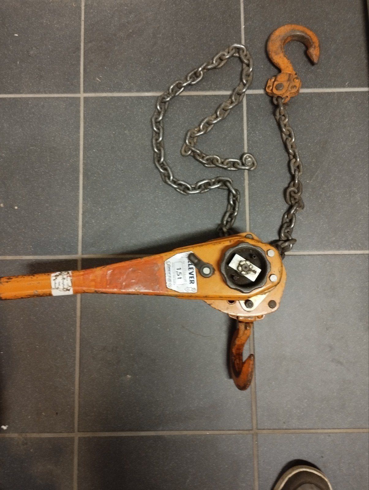 chaine de levage, Enlèvement, Utilisé, Manuelle