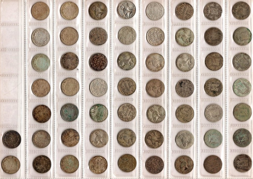Collection 58 pièces de monnaie / Belgique / Argent 835, Enlèvement ou Envoi, Argent, Monnaie en vrac, Argent