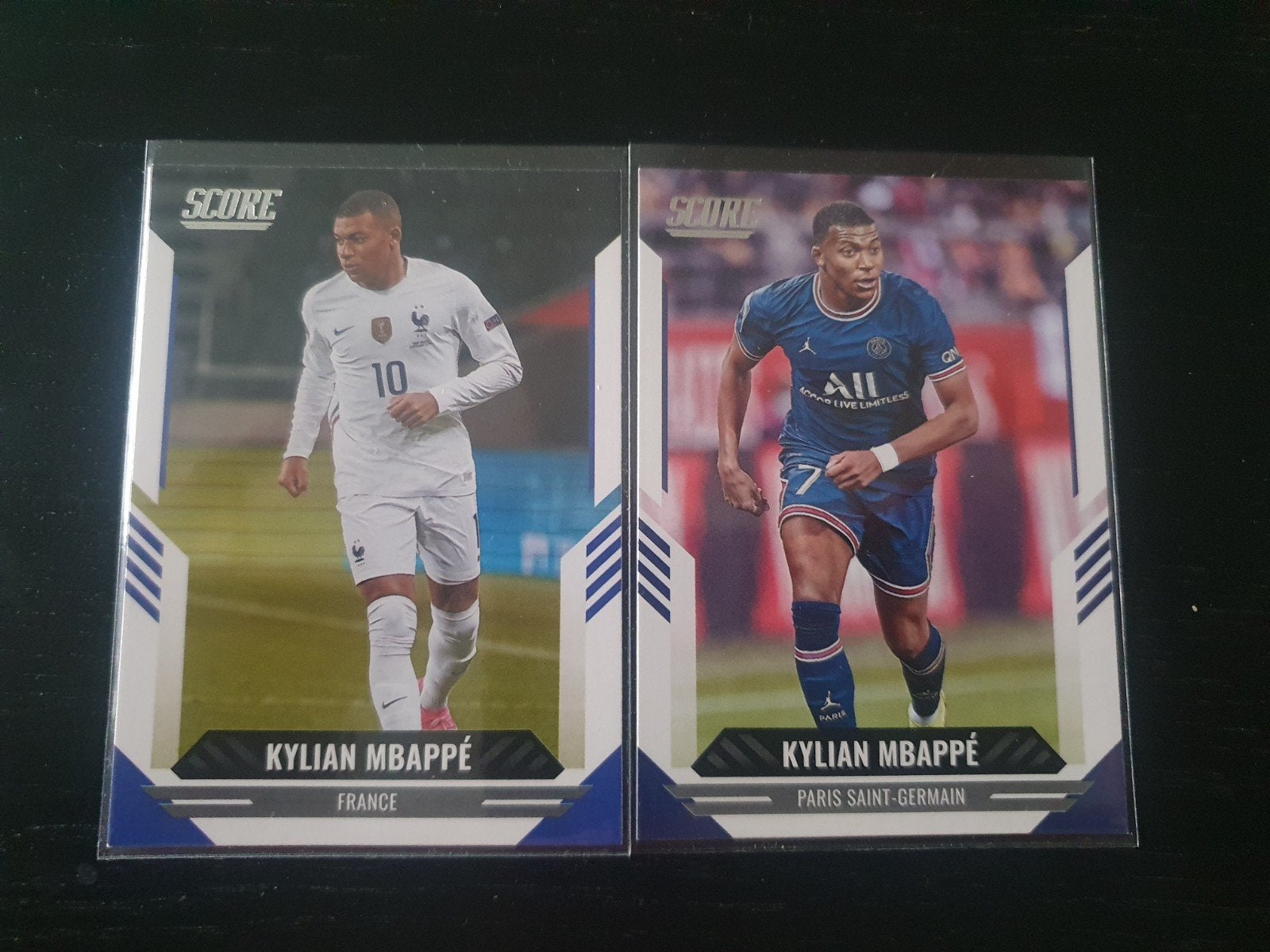 Kylian Mbappé 2 cartes Panini, Enlèvement ou Envoi, Neuf, Plusieurs images