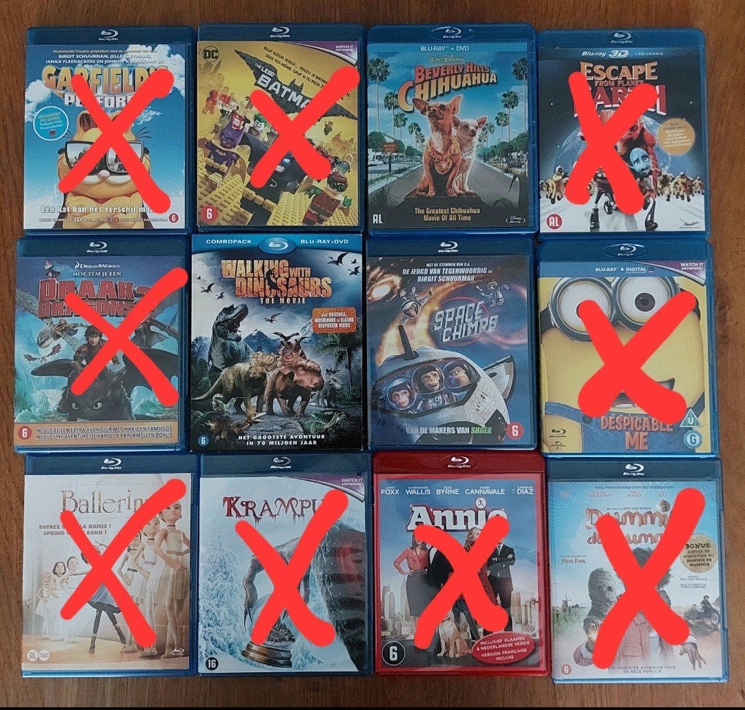 DVD - BLU RAY - 3€ PER STUK, CD & DVD, Blu-ray, Enlèvement ou Envoi, Comme neuf, Dessins animés et Film d'animation