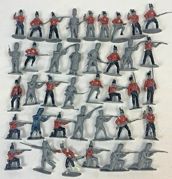 Vintage Airfix Waterloo British Soldiers 1:32 54mm 48 pièces, Comme neuf, Autres types, 1:32 à 1:50, Envoi