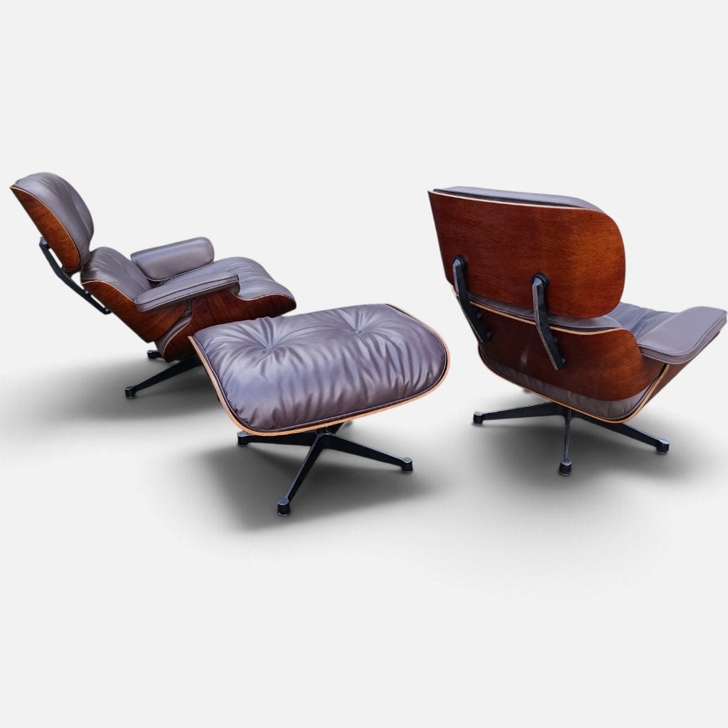 2x Eames lounge chair Herman Miller Vitra rio palissander, Maison & Meubles, Enlèvement ou Envoi, Utilisé