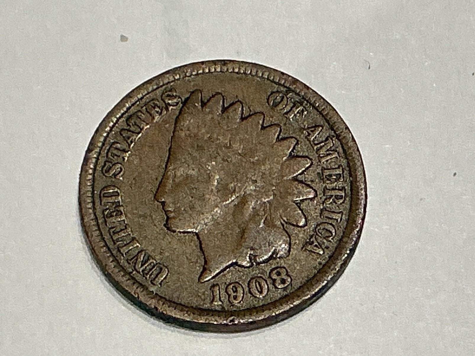 USA 1 cent 1908, Ophalen of Verzenden