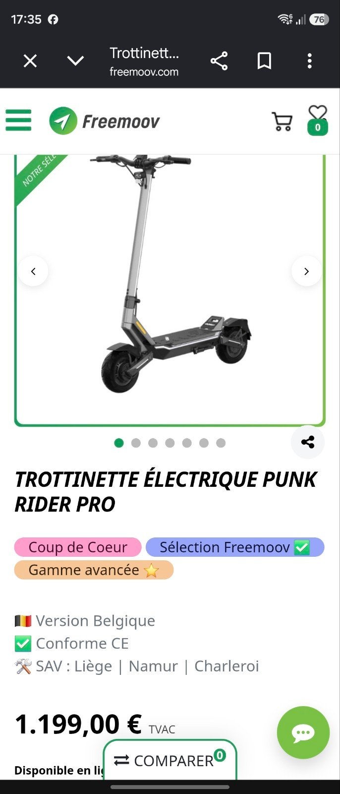 trotinette punk rider pro a vendre  600 eur  avec facture et, Enlèvement, Comme neuf, Autres types, Punk