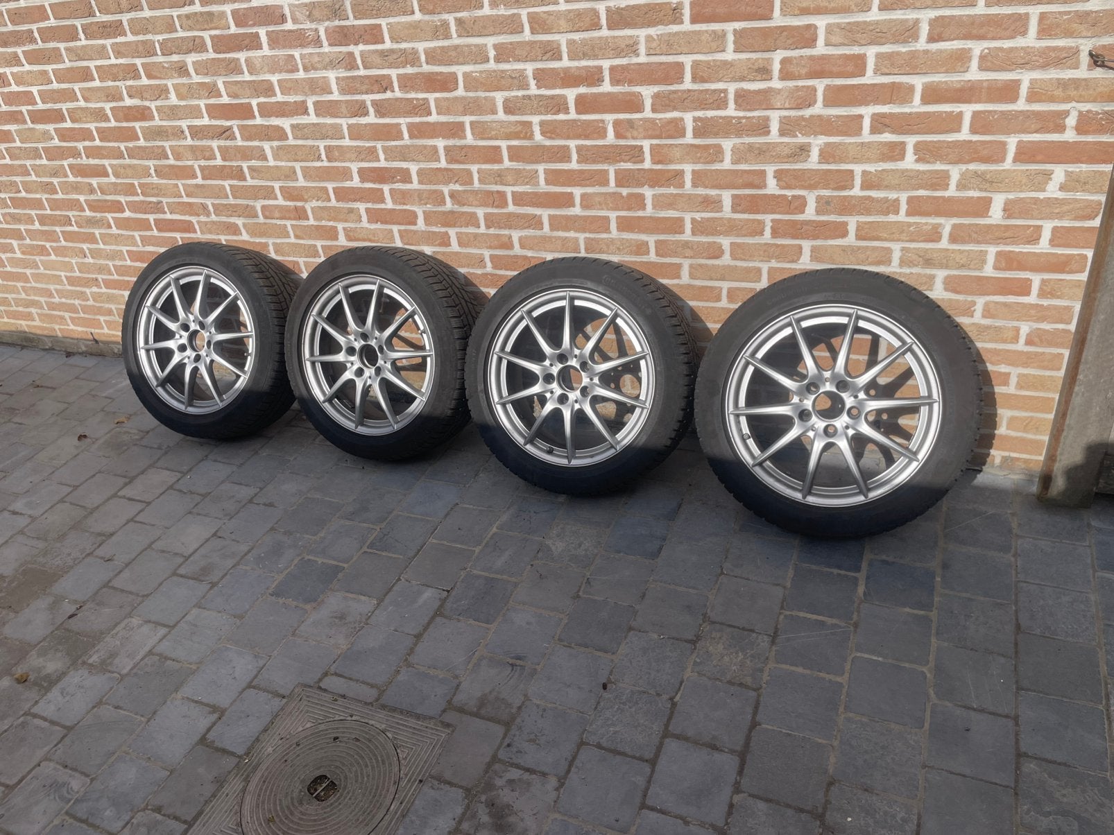 Velgen met winterbanden, Auto-onderdelen, Banden en Velgen, Ophalen, Gebruikt, Velg(en), 17 inch