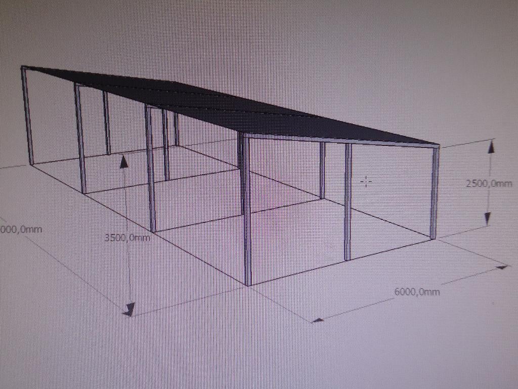 Hangar à structure métallique, Enlèvement ou Envoi, Neuf, Fer