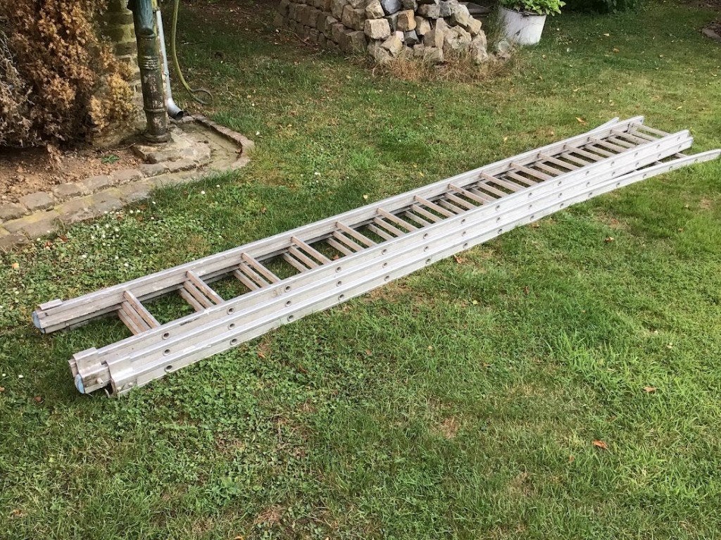 echelle/ladder alu 3X4m, Bricolage & Construction, Pliable ou rétractable/escamotable, Comme neuf, Échelle, Enlèvement