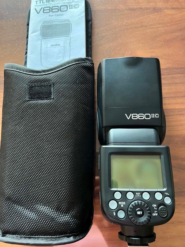 Godox V860II flitser speedlite voor Canon Kit, Ophalen, Nieuw, Canon, Canon