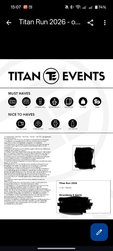 Ticket Titan Run 4 oktober 10 km , 2 beschikbaar, Tickets en Kaartjes, Twee personen, Oktober