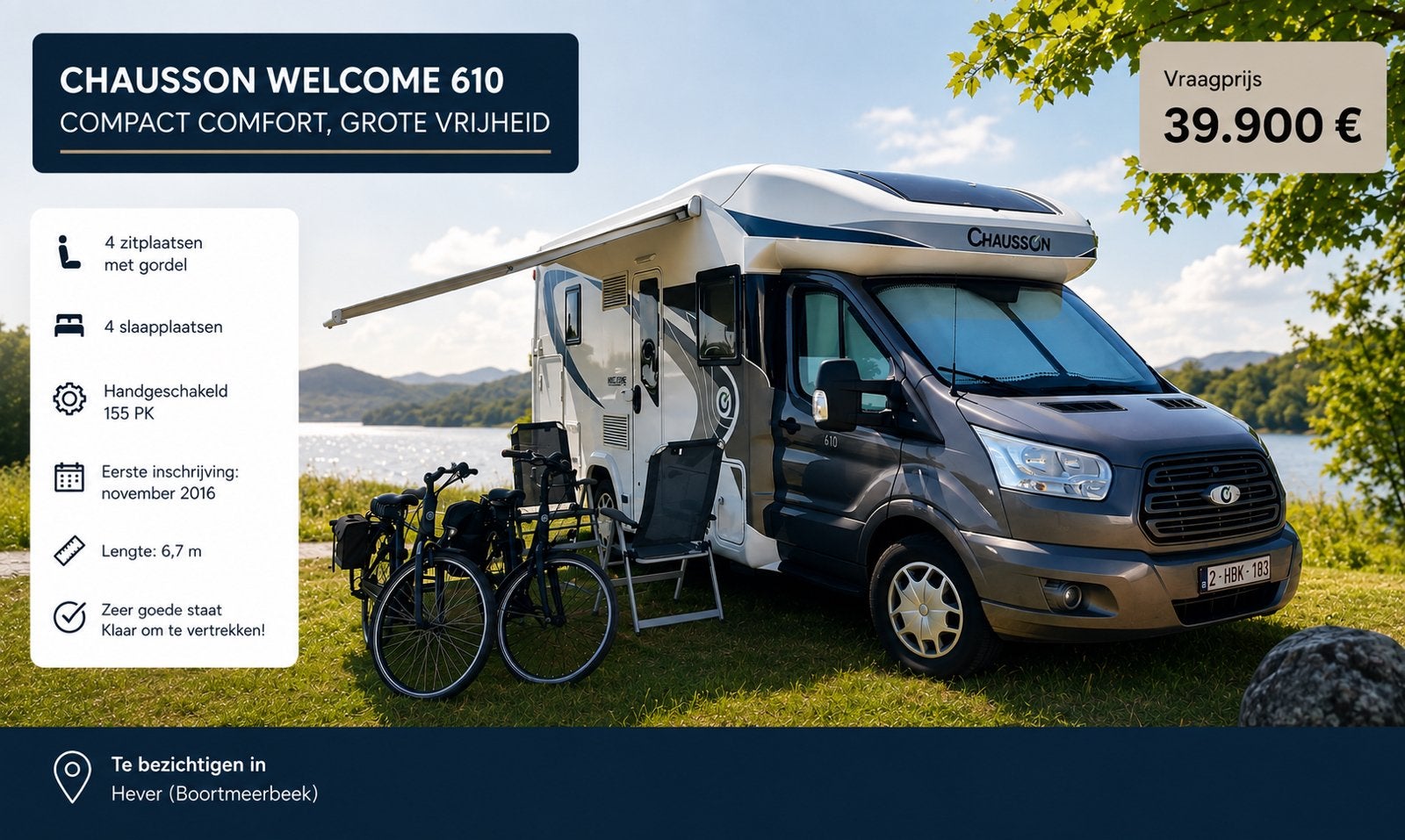 Chausson Welcome 610, Jusqu'à 4, Boîte manuelle, Ford, Douche