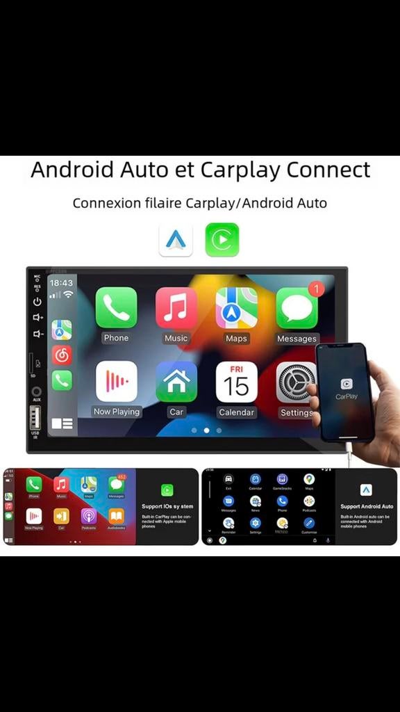 Autoradio neuve Carplay et android, Ophalen of Verzenden, Nieuw