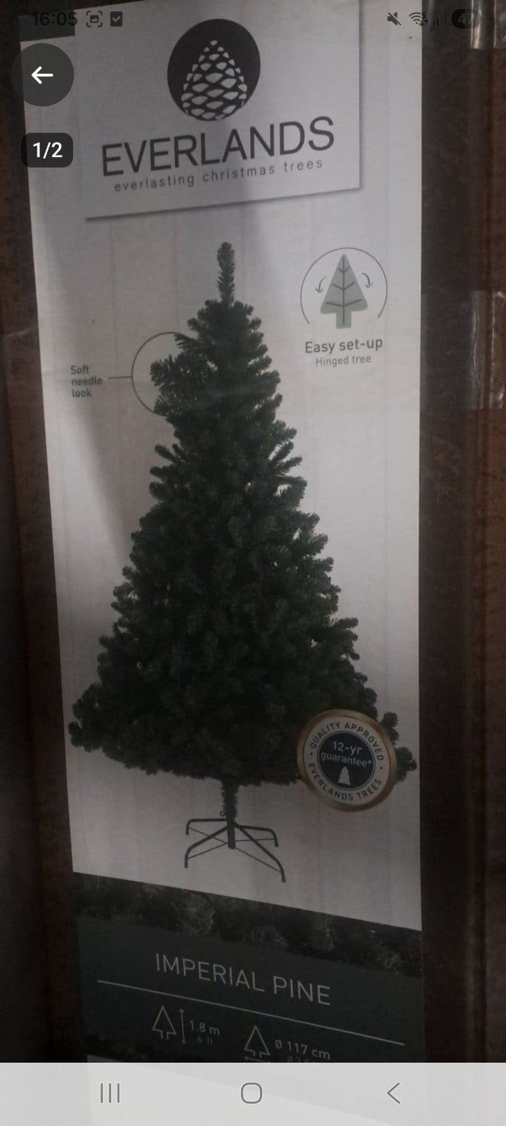 kerstboom + decoratie + verlichting, Enlèvement