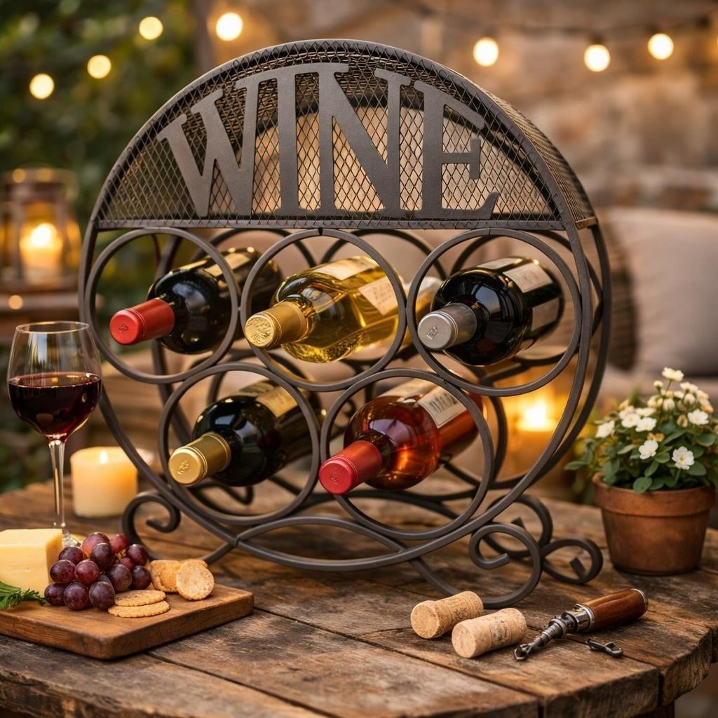 wijnrek metaal , kado, Ophalen of Verzenden, Nieuw, Metaal