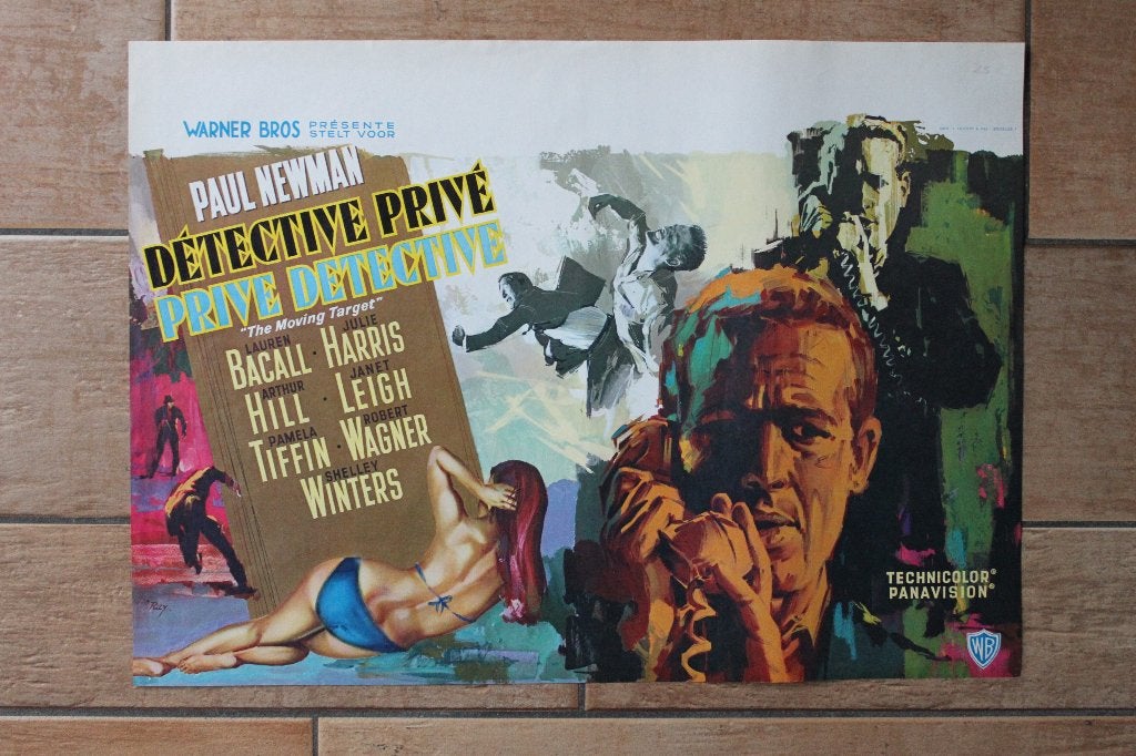 filmaffiche The Moving Target 1966 Paul Newman filmposter, Enlèvement ou Envoi, Rectangulaire horizontal, A1 jusqu'à A3, Comme neuf