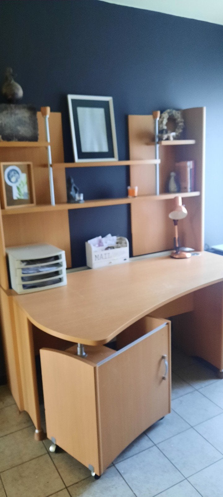 grand bureau moderne avec attache, 150 cm, 100 cm, Comme neuf, Enlèvement