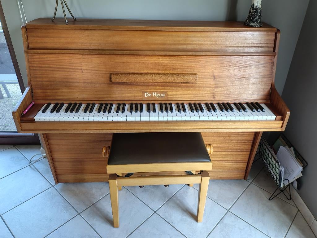 Piano droit d'étude De Heug, Enlèvement, Utilisé, Brun, Piano