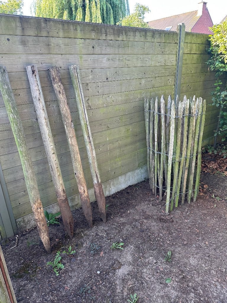 Schapenhek 3m50 lang 1m25 hoog, Tuin en Terras, Tuinhekken en Hekwerk, Ophalen, Gebruikt, Hout, Tuinhek