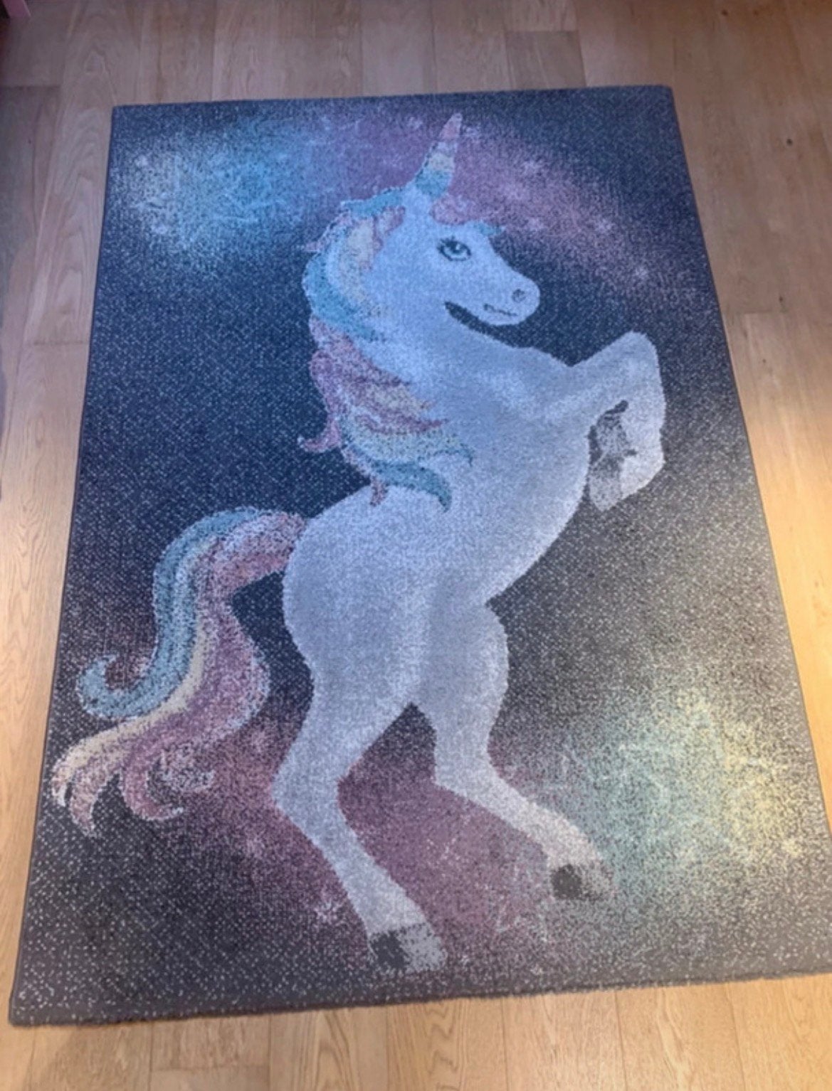 Tapis licorne chambre fille 140x200 cm – Benuta, Enlèvement, Comme neuf, Bleu
