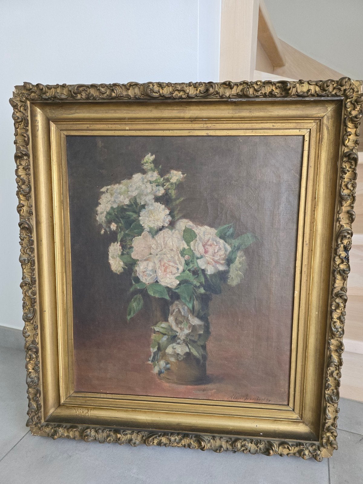 Bloemenstilleven - Albert Lambert (1894), Antiek en Kunst, Kunst | Schilderijen | Klassiek, Ophalen of Verzenden