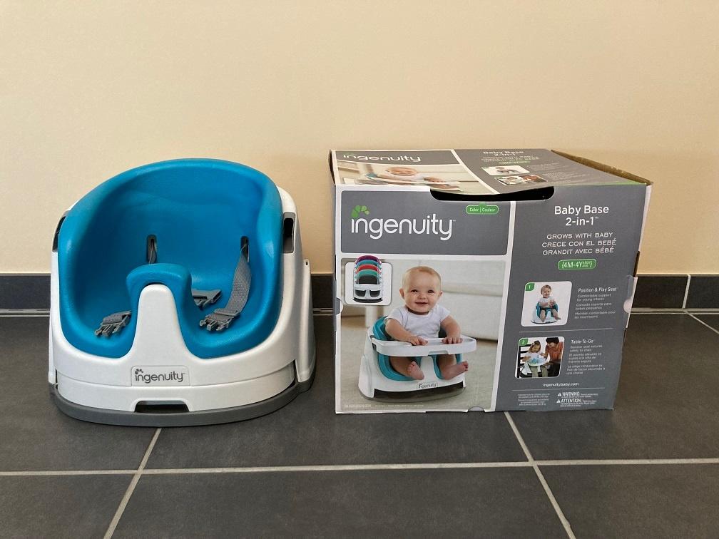 Ingenuity Baby Base 2-in-1 Stoelverhoger blauw, Kinderen en Baby's, Kinderstoelen, Ophalen, Zo goed als nieuw, Overige typen, Gordel(s)